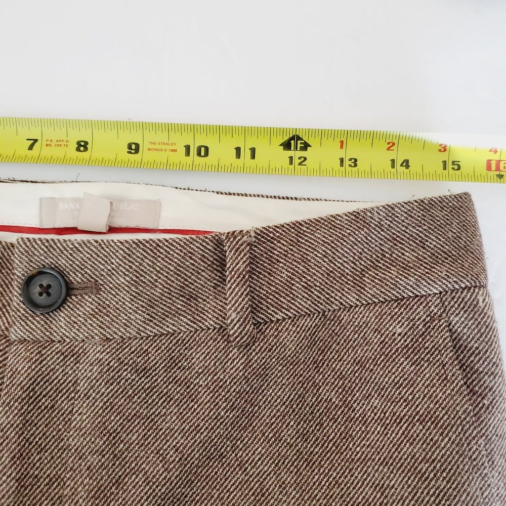 BANANA REPUBLIC Martin Tweed Wool Wide Leg Pants - Picture 8 of 10
